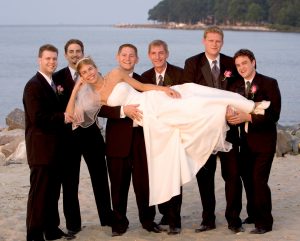 beach at Harrington Harbor provides a beautiful bay view for weddings